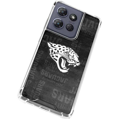 NFL Jacksonville Jaguars Black & White Moto G Play 5G (2025) Clear Case